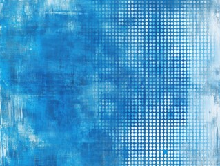 Aufkleber - Abstract Blue Background with Grunge Texture and Dot Pattern Overlay Graphic Design Element Backdrop