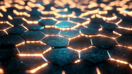 High-tech glowing mesh pattern with digital blue highlights