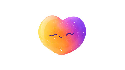 Poster - Vibrant and Whimsical Heart-Shaped Illustration Capturing Joy and Positivity in a Colorful Design