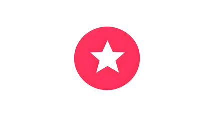 Aufkleber - A Vibrant Pink Circle Featuring a Bold White Star: An Eye-Catching Symbol of Distinction and Uniqueness