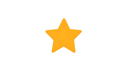 Poster - Vibrant Orange Star Shape Symbol Perfect for Various Creative Designs and Illustrations