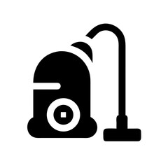 Poster - Cleaning appliance icon, simple black silhouette, for website design