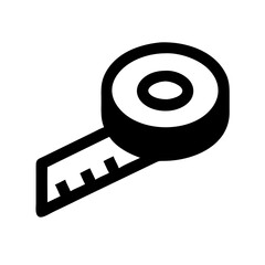 Poster - Measuring tape icon, simple design, for websites