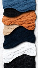 Poster - Abstract Layered Paper Cut Design with Textured Background