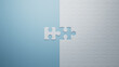 © RocknRoller Studios - Connecting the Missing Pieces: Blue and White Jigsaw Puzzle Challenge