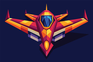 Leinwandbilder - Stylized vector logo design featuring vibrant colors and geometric shapes ideal for branding and creative projects