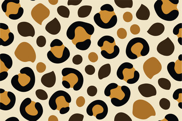 Leinwandbilder - Colorful abstract vector illustration of spots and patterns in shades of black and brown on a light background