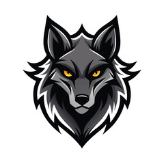 Aufkleber - Wolf logo vector illustration featuring a fierce expression with sharp details, ideal for branding and creative projects related to wildlife and nature