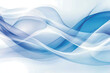 © Naiem - Abstract blue wave design with flowing smooth lines on a white background