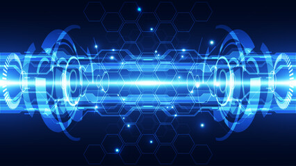 Poster - Abstract technology concept background, vector illustration. Can be used for workflow layout, diagram, number options, web design.