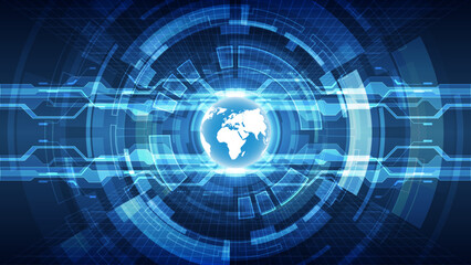 Poster - abstract global technology concept background, vector illustration eps10 graphic