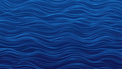 Poster - Abstract blue wave pattern background