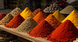 © Visual Verse - Vibrant piles of various spices.