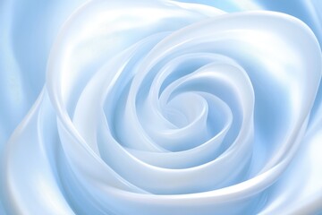 Poster - Soft, swirling light blue rose, abstract, smooth petals
