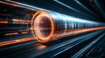 Poster - Futuristic data pipeline
