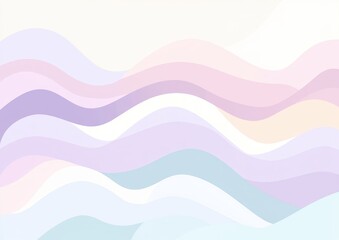 Poster - Pastel-colored wavy abstract design