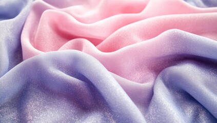 Poster - Soft, draped fabric in pastel pink and purple ombre