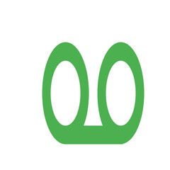 Poster - Green graphic of a stylized reel to reel tape recorder symbol on a white background in a simple design