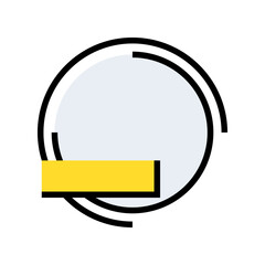 Poster - Futuristic Circle HUD Element. Modern Circular Interface Frame Design. SciFi Circle Graphic Overlay Template.