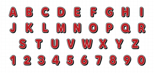 Poster - text effect style letter design vector