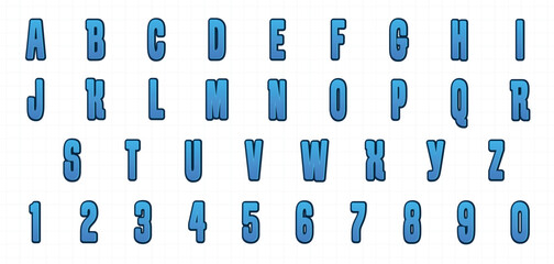Poster - text effect style letter design vector