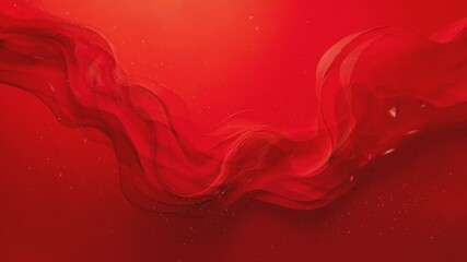 Wall Mural - A vibrant and flowing red abstract design, evoking energy and passion