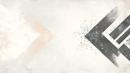 Poster - Abstract grunge background with geometric arrow shapes in muted tones for modern design and creative projects