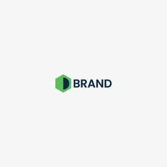 Poster - Letter D Hexagon Modern Logo, useful for any type of business. 