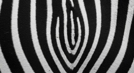 Poster - Close-up view of a zebra's striped pattern creating a striking visual texture.