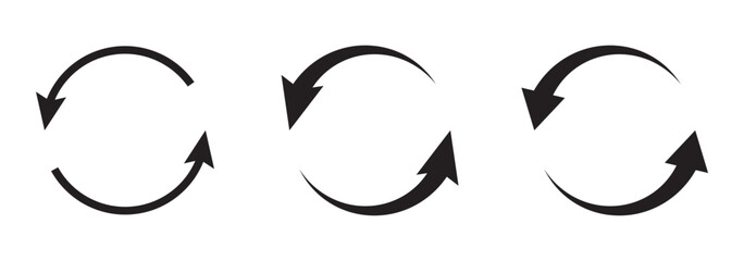Leinwandbilder - 
Refresh icon vector, reload icons set isolated on white background. Refresh sign, reload sign. Circular arrows. Vector illustration.