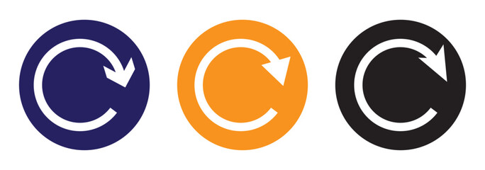 Fototapete - Refresh icon logo design. Reload sign and symbol. Update icon.