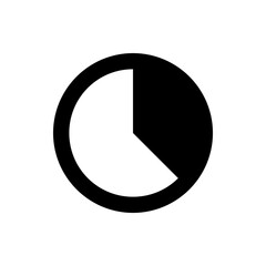 Poster - Black circle with a white section occupying approximately one third of the total area in the lower left