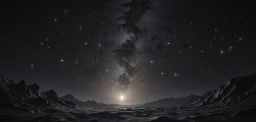 Wall Mural - brilliant celestial tapestry, countless stars across inky black , stardust, milky way, dark