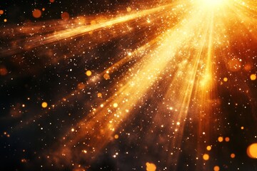 Aufkleber - Golden light rays background
