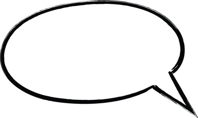 Fototapete - Black outline of thought bubble represents communication, sharing ideas, expressing opinions, engaging in dialogue, and conveying messages effectively
