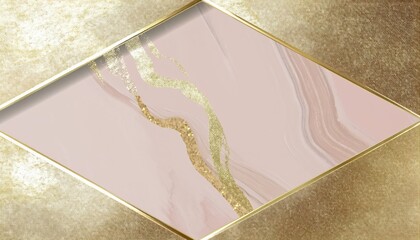 Leinwandbilder - abstract blush pink and gold foil wave texture for luxury branding, web design background, or elegant print layout

