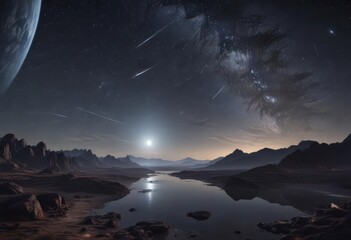 Wall Mural - dazzling spectacle of starlight across the nocturnal expanse , black, nebula, celestial
