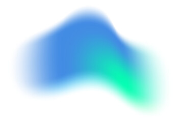 Poster - Abstract blurred blue colored shape. Mesh fluid liquid element. Soft light holographic blob. Neon blend vibrant figure