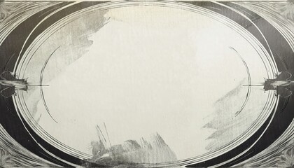 Poster - grunge ink circle with textured canvas center and abstract brush strokes for web design, branding, album cover, and artistic background use

