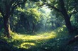 © Aranya - Morning sunlight filtering into a forest clearing