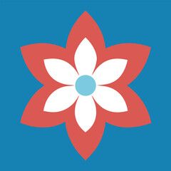 Wall Mural - Pink lotus bloom vector illustration design showcases floral nature art, a spring icon of petal beauty and flower decoration