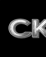 Leinwandbilder - c k letter-design-with-brush-stroke image -and-modern-3d-l (1) image Ai generate