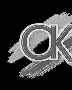 c k letter-design-with-brush-stroke image -and-modern-3d-l (1) image Ai generate