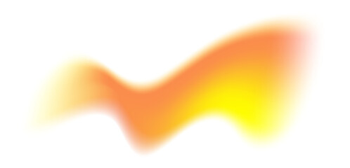 Poster - Blurred orange colored shape. Mesh fluid liquid abstract element. Soft light holographic blob. Neon blend vibrant multicolor figure