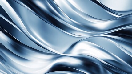 Wall Mural - abstract blue metallic waves background