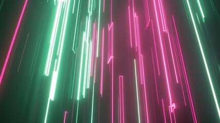 Wall Mural - abstract neon light streaks, digital art background