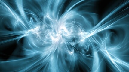 Wall Mural - abstract swirling blue energy, cosmic background, science concept