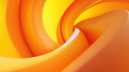 Wall Mural - abstract swirling orange and yellow shapes, background design, website banner