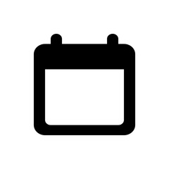 Poster - Illustration of a stylized calendar icon with rounded edges and a blank white space for the date display