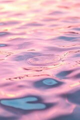 Fototapete - Abstract Pink and Blue Water Surface with Gentle Ripples and Smooth Texture in Soft Light Creating Calming and Tranquil Background